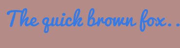 Image with Font Color 367AE5 and Background Color B48B87
